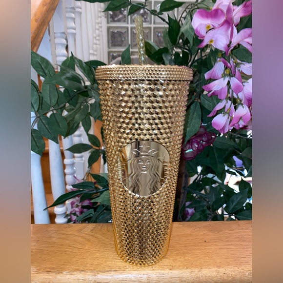 ☕️Starbucks metallic gold studded cup - Picture 1 of 1